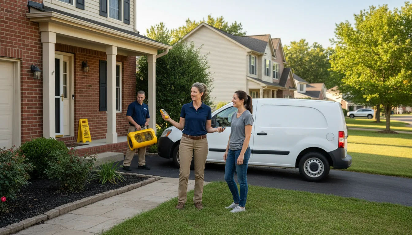 Residential water damage restoration in Bartley, NE